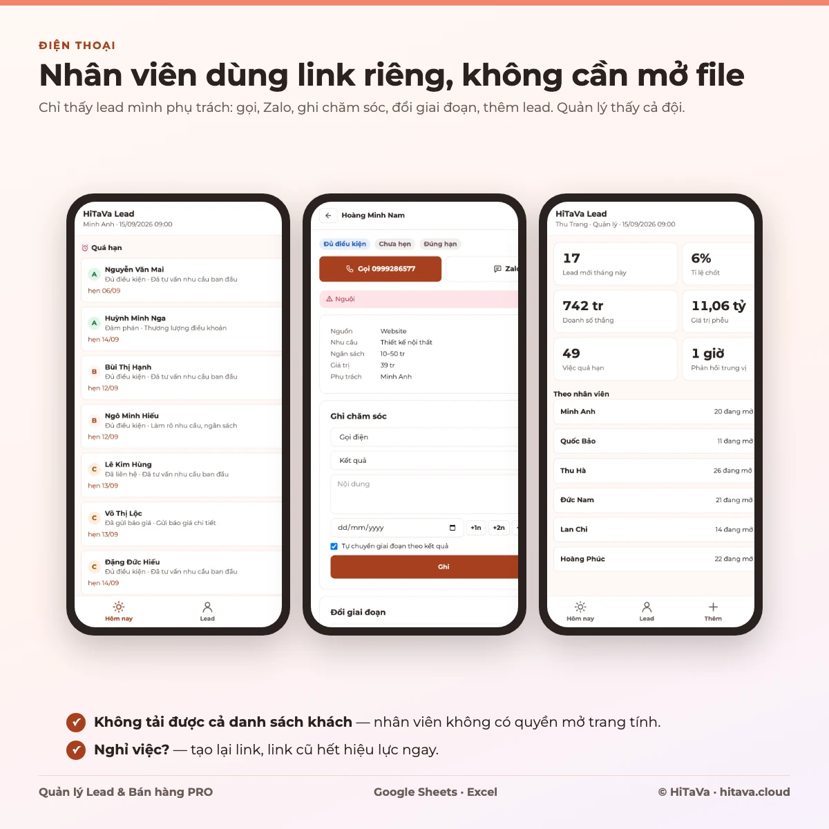 Portal điện thoại cho nhân viên bán hàng