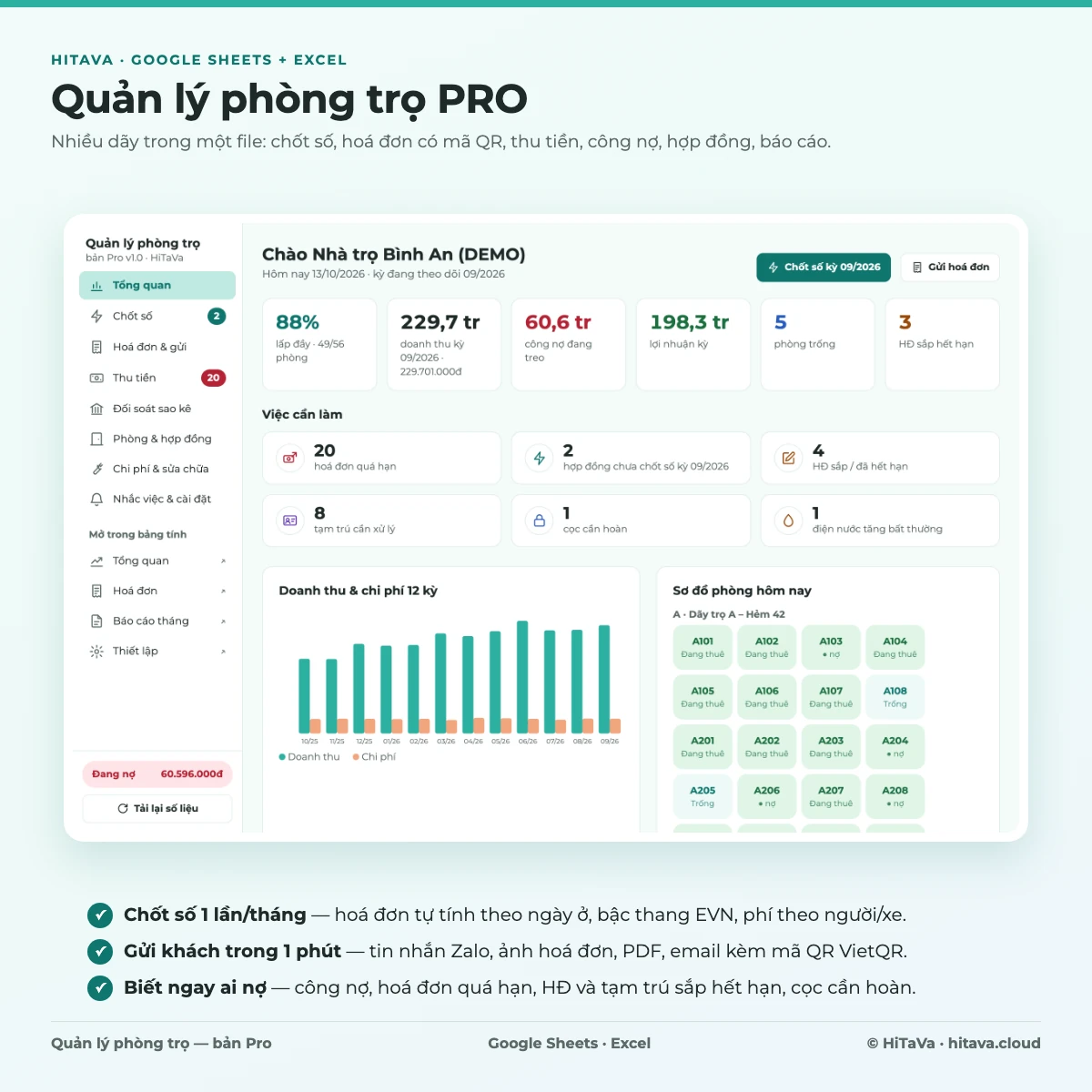 Quản lý phòng trọ PRO